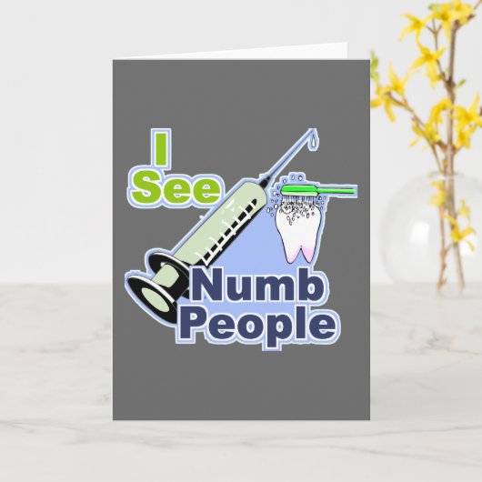 Lustige Zahnärzte und Hygieniker Karte (Gelbe Blume)