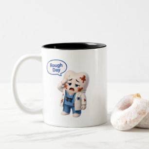 Lustige Zahnarzthelferin-Rougetag-Zahn-Kaffeetasse Zweifarbige Tasse