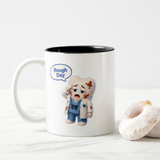 Lustige Zahnarzthelferin-Rougetag-Zahn-Kaffeetasse Zweifarbige Tasse