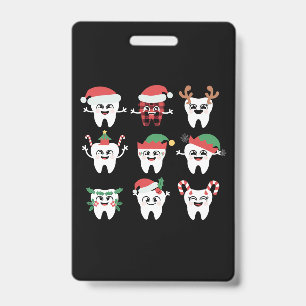 Lustige Zahnärztliche Weihnachten Zähne Cute Xmas Ausweis