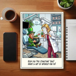 Lustige Zahnarztpraxis-Cartoon Postkarte