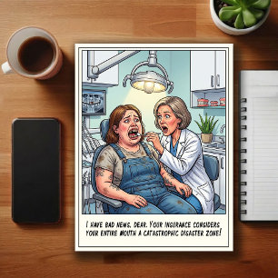 Lustige Zahnarztpraxis Cartoon Postkarte