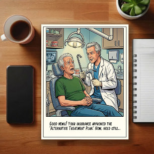 Lustige Zahnarztpraxis Cartoon Postkarte