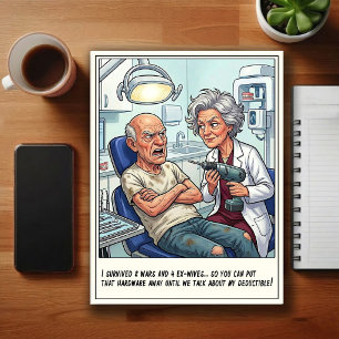 Lustige Zahnarztpraxis Cartoon Postkarte