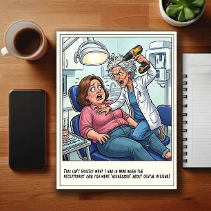 Lustige Zahnarztpraxis Cartoon Postkarte