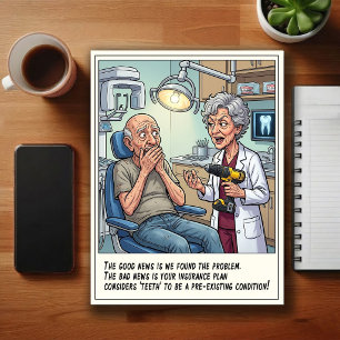 Lustige Zahnarztpraxis Cartoon Postkarte