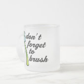 Lustige Zahnbürste-Zahnarzt-Tasse Mattglastasse (Vorderseite Links)