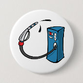 Lustige Zapfsäule Tankstelle Button (Vorderseite)