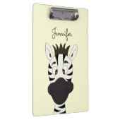Lustige Zebra-Cartoonkinder Klemmbrett (Rechts)