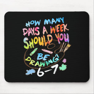 Lustige Zeichnung Skizzierender Künstler Kunstlieb Mousepad