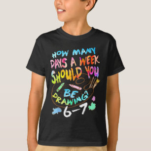 Lustige Zeichnung Skizzierender Künstler Kunstlieb T-Shirt