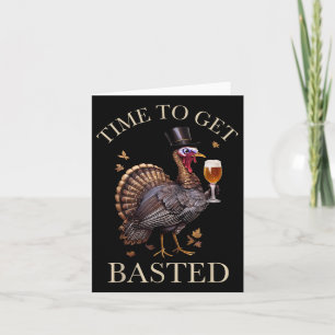 Lustige Zeit, um Truthahn Friendsgiving zu übergie Karte
