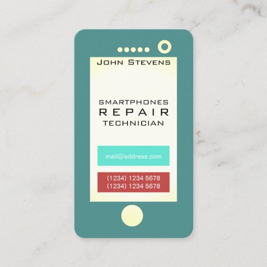 Lustige Zellentelefon-Imitatblickform Visitenkarte (Vorderseite)