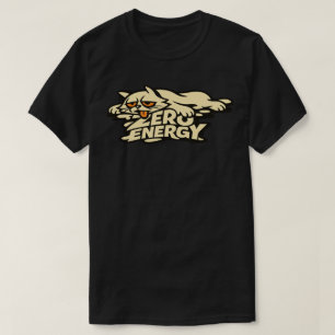 Lustige Zero-Energy-Katze Schmelz Illustration T-Shirt