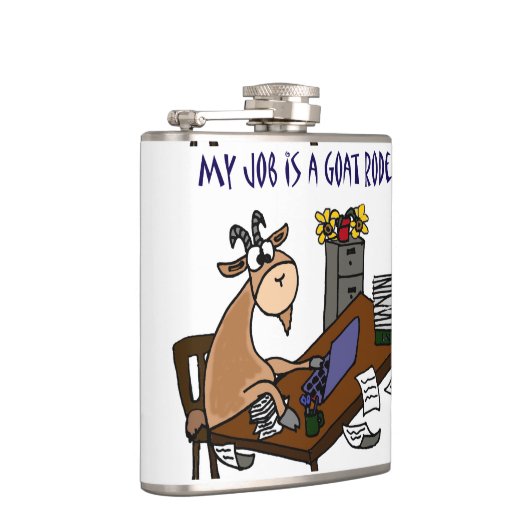 Lustige Ziege am Flachmann (Rechts)