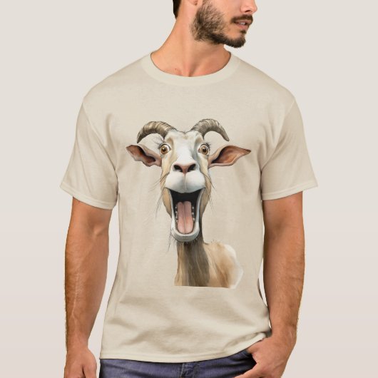 Lustige Ziege T-Shirt (Vorderseite)