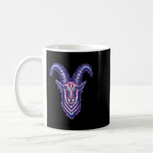 Lustige Ziege zeichnet Hörner gruselig creepy Kaffeetasse
