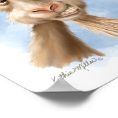 Lustige Ziegen-Cartoon Poster (Ecke)