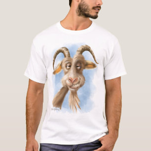 Lustige Ziegen-Cartoon T-Shirt