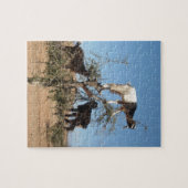 Lustige Ziegen in einem Baum Puzzle (Horizontal)