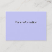 Lustige Ziffernblatt-Wartungs-Karte Visitenkarte (Rückseite)