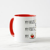 Lustige Zitat-Kaffeetasse Tasse (Vorderseite Links)