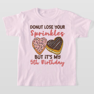 Lustige Zitat zum 5. Geburtstag mit Donut-Thema T-Shirt