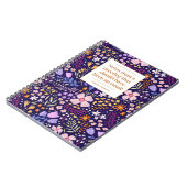 Lustige Zitate Bürobesprechung Floral Personalisie Notizblock (Linke Seite)