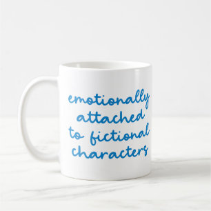 Lustige Zitate für Buchliebhaber Blaue Schrift Kaffeetasse