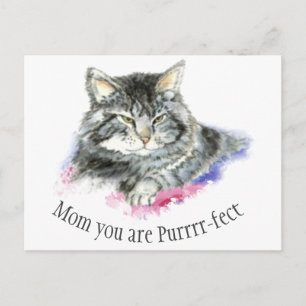 Lustige Zitate für diese perfekte Mutter Süße Katz Postkarte