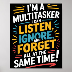 Lustige Zitate Humorvolle Mehrfachaufgabe Lustiger Poster