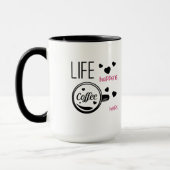 Lustige Zitate Kaffe süchtige Mama Geburtstag Mutt Tasse (Links)