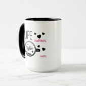 Lustige Zitate Kaffe süchtige Mama Geburtstag Mutt Tasse (Vorderseite Links)