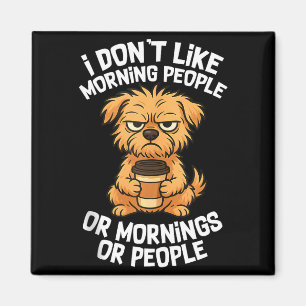 Lustige Zitate Kaffee Schläfrig Süßer Hund Welpenl Magnet