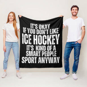LUSTIGE ZITATE ÜBER EISHOCKEY FLEECEDECKE