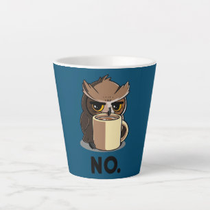 Lustige Zitate über meine Kaffeestimmungen Eule fü Milchtasse