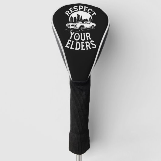 Lustige Zitate über Oldtimer Golf Headcover (Vorderseite)