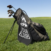 Lustige Zitate über Oldtimer Golfhandtuch (Gras)
