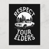 Lustige Zitate über Oldtimer Postkarte (Vorderseite)
