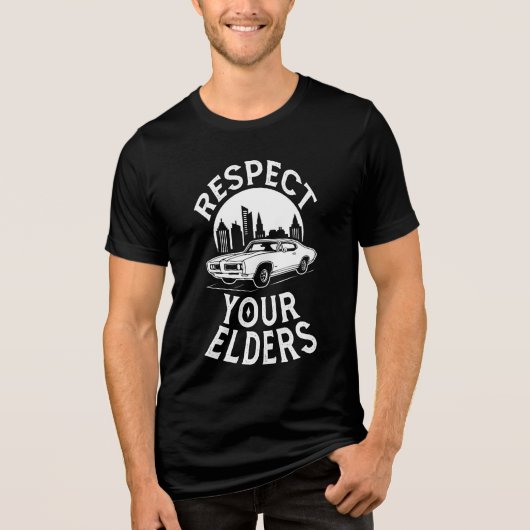 Lustige Zitate über Oldtimer Tri-Blend Shirt (Vorderseite)