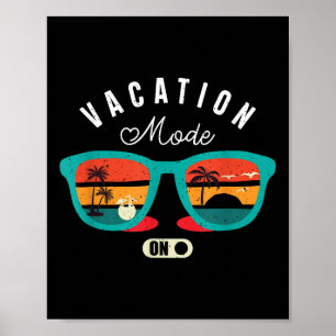 Lustige Zitate Urlaubsmodus An Sommer Vintage Poster