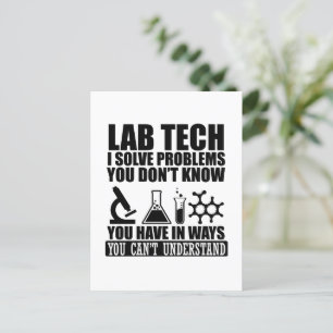 Lustige Zitate von Labortechnikern Laborantenhumor Postkarte