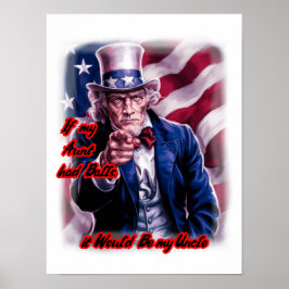 Lustige Zitate von Patriot Uncle Sam auf einer  Poster