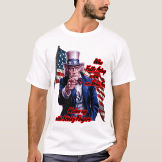 Lustige Zitate von patriotischem Onkel Sam auf ein T-Shirt
