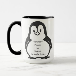 Lustige Zitatgewichtsverlust Penguin-Tasse Tasse