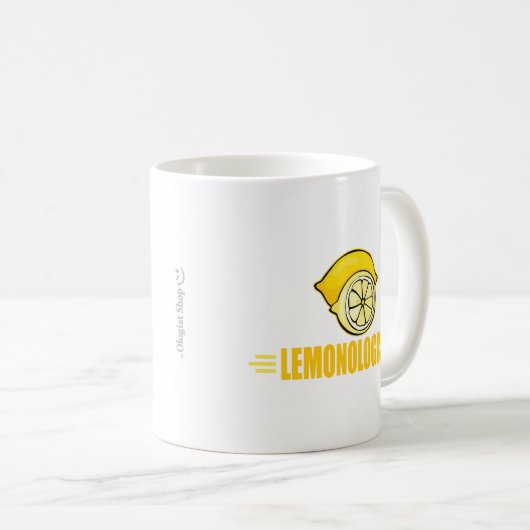 Lustige Zitrone Kaffeetasse (VorderseiteRechts)