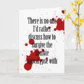 Lustige Zombie-Apokalypse-Grußkarte Karte (Gelbe Blume)