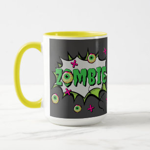 Lustige Zombie-Pop-Art Tasse