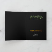 Lustige Zombie-Rätsel-Halloween-Karte Karte (Innenseite)