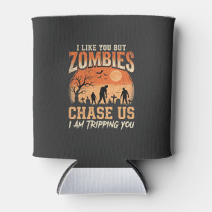 Lustige Zombies Halloween Jagd auf uns Design Dosenkühler